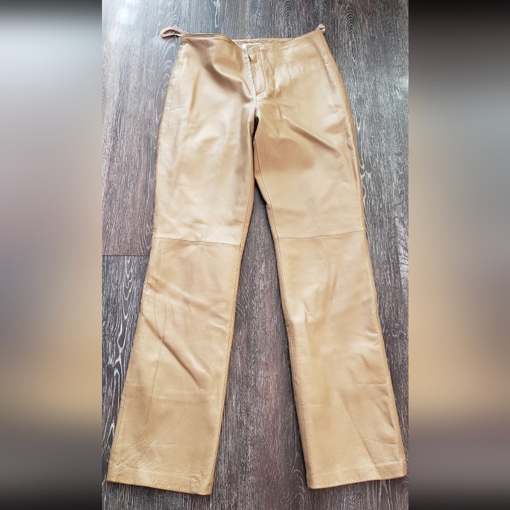 Spieger leather brown pants size 6 - Picture 3 of 10